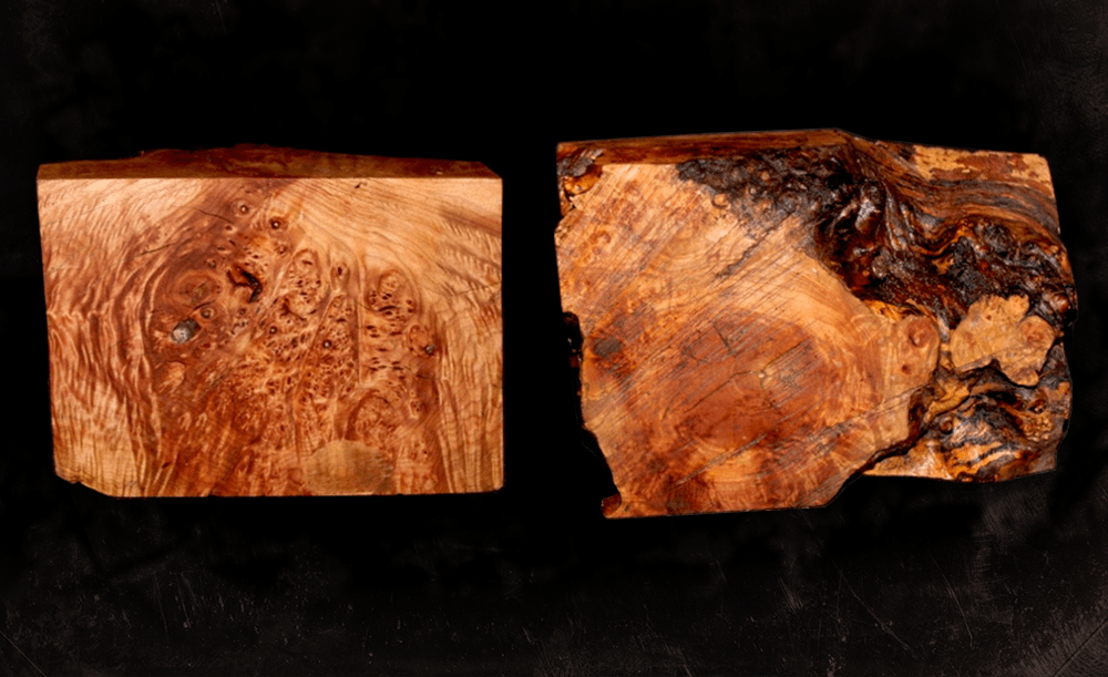 Dva bloky briarového dreva