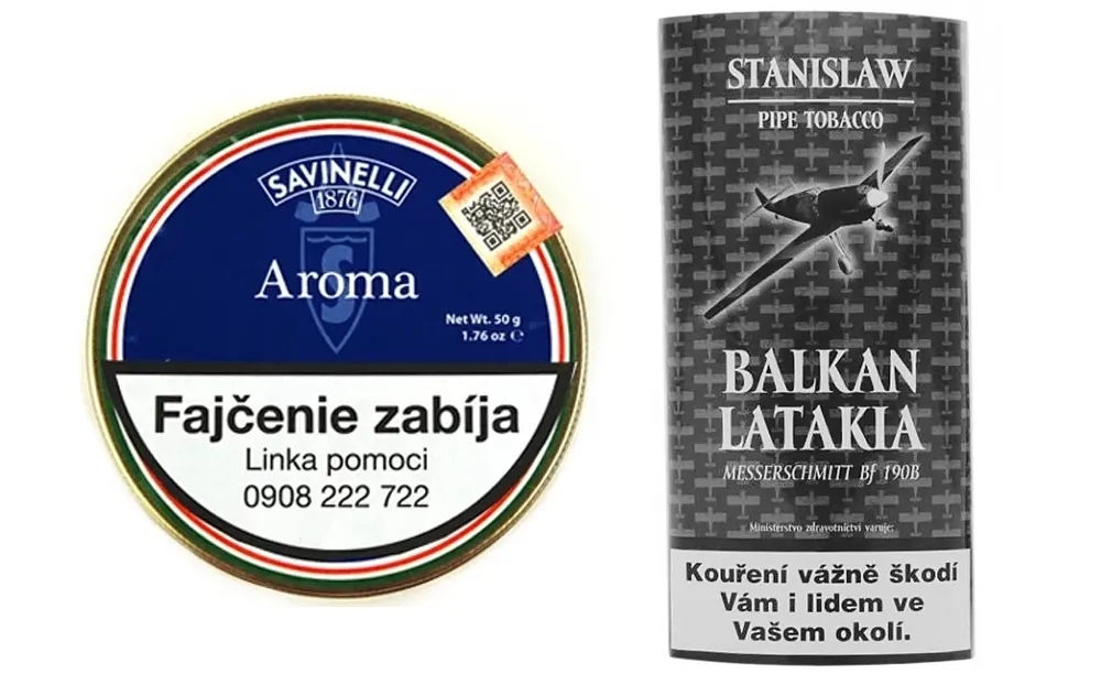 Fajkové tabaky Savinelli Aroma a Stanislaw Balkan Latakia